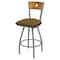 Holland Bar Stool Co 36" Swivel Counter Stool, Nickel Finish, Med Back, Canter Saddle Seat X830 - alternate 1